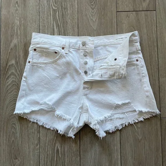 Denim Forum | White The Ex Boyfriend Short - Picture 5 of 9